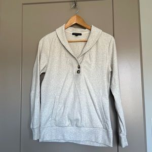 Ladies cowl neck- v-neck sweatshirt